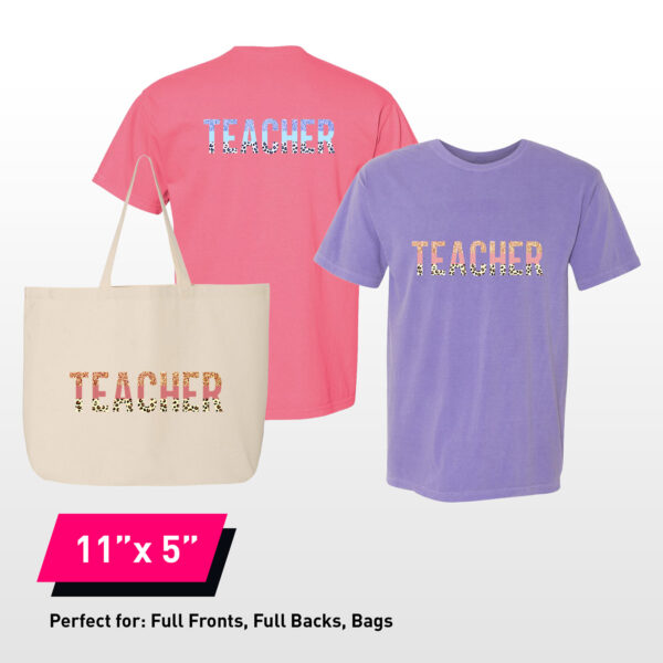 11x5 DTF Transfers By Size