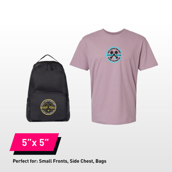 5x5 DTF Transfers By Size