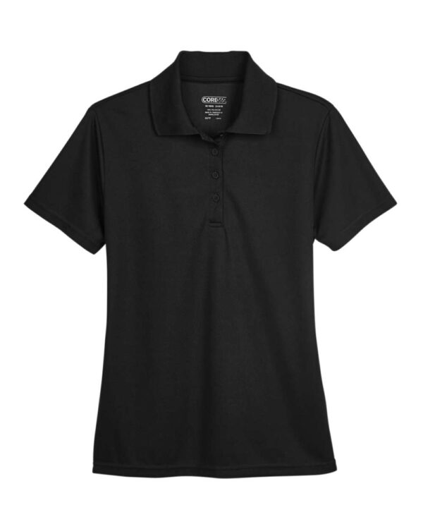 CORE365_78181_Black_Front_High Women’s Performance Polo