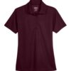 CORE365_78181_Burgundy_Front_High Women’s Performance Polo