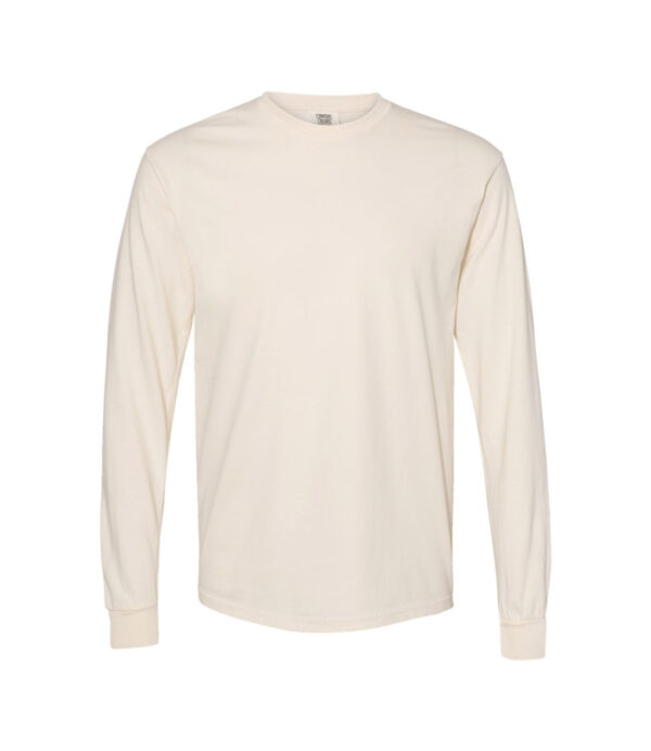 Comfort_Colors_6014_Ivory_Front_High Garment-Dyed Long Sleeve Tee