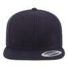 YP_Classics_6089M_Dark_Navy_Front_High Flat Bill Snapback Cap