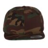 YP_Classics_6089M_Green_Camo_Front_High Flat Bill Snapback Cap