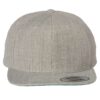 YP_Classics_6089M_Heather_Grey_Front_High Flat Bill Snapback Cap
