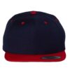 YP_Classics_6089M_Navy-_Red_Front_High Flat Bill Snapback Cap