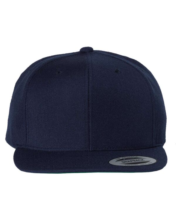 YP_Classics_6089M_Navy_Front_High Flat Bill Snapback Cap