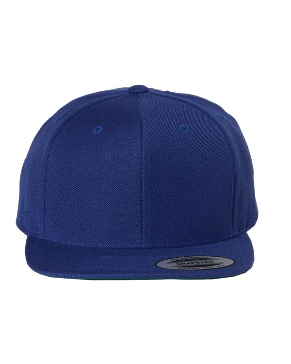 YP_Classics_6089M_Royal_Blue_Front_High Flat Bill Snapback Cap