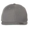 YP_Classics_6089M_Silver_Front_High Flat Bill Snapback Cap